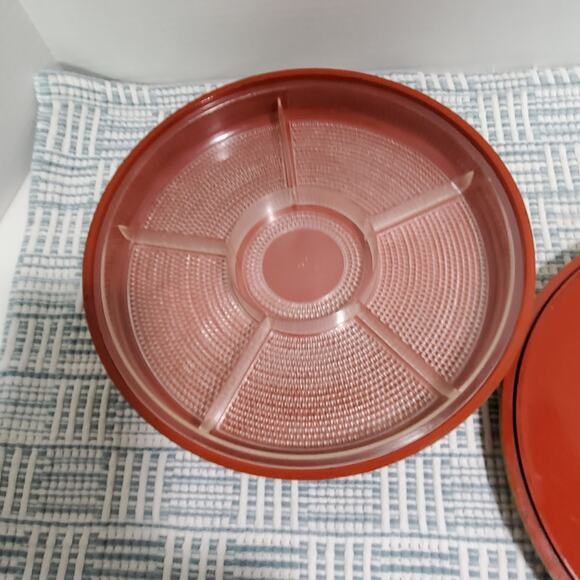 Vintage Japan Laquerware Lidded Dish Bowl Sectioned Tray Removeable 11.5 Asian - Picture 16 of 16